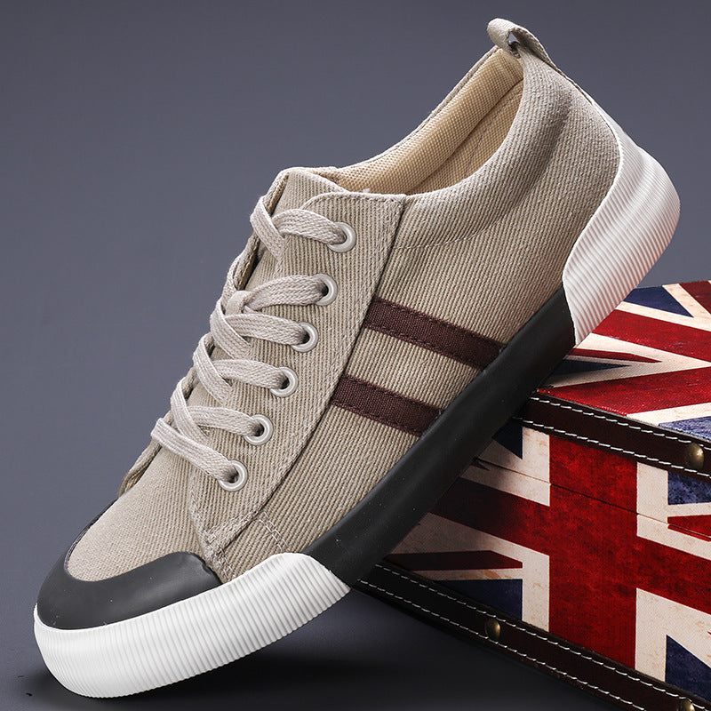 Men's Canvas Shoes Lightweight Breathable All-match Low Top