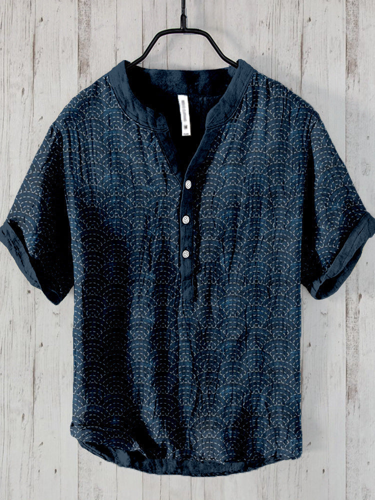 Plus Size Digital Printing Men's Short Sleeve