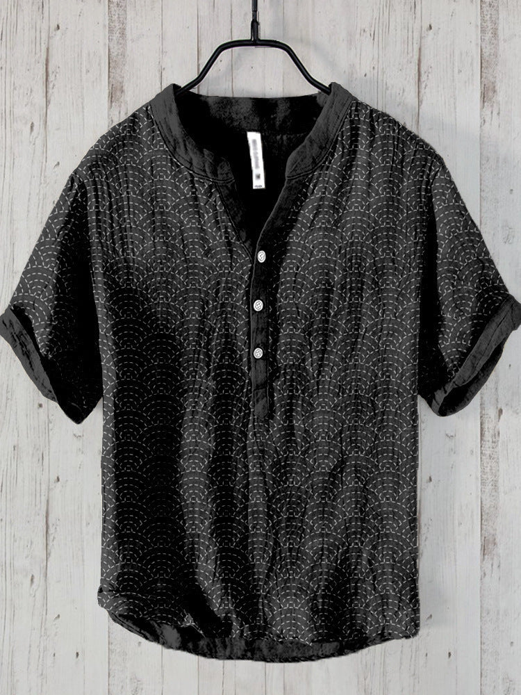 Plus Size Digital Printing Men's Short Sleeve