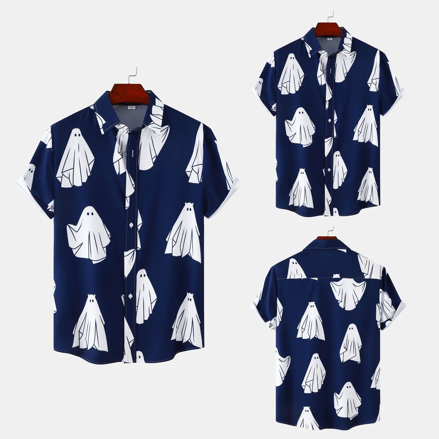 Digital 3D Printing Men's Loose Short Shirt