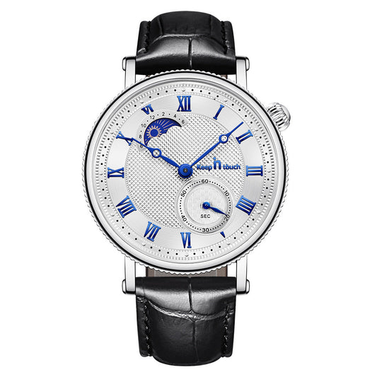 Sun Moon Star Waterproof Watch Two-pin Half Men's Watch