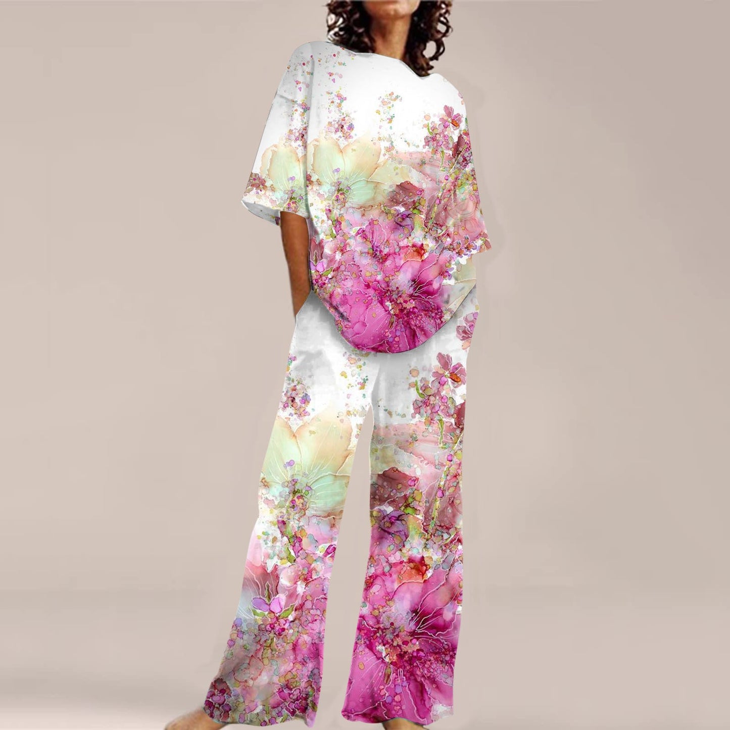 Fashion Personalized Women's 3D Printed Short Sleeve Suit