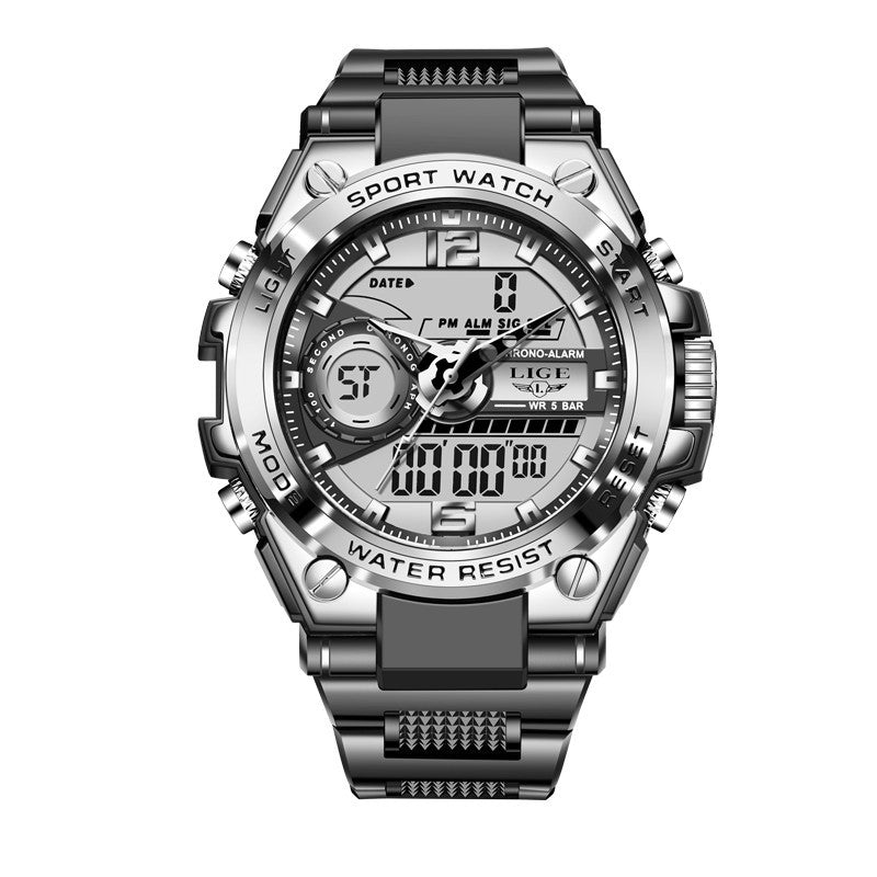 Dual Display Advanced Quartz Fashion Electronic Sports Watch