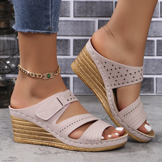 Wedge Plus Size Women's Platform Round Toe Sandals