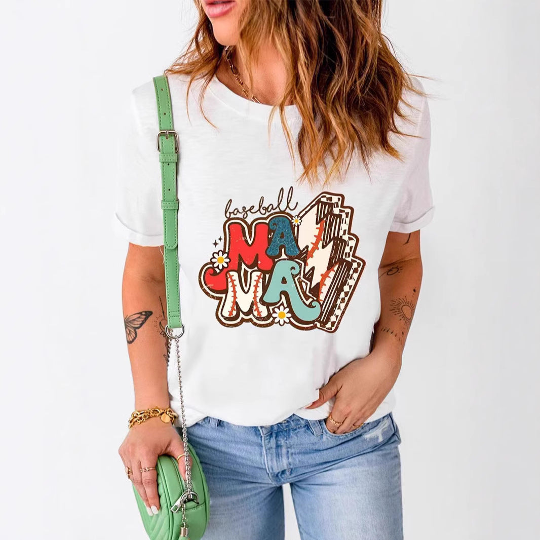 Summer New Versatile Casual Cotton T-shirt For Women