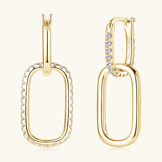Moissanite Women's Fashion Temperament Personalied Eardrops S925 Sterling Silver