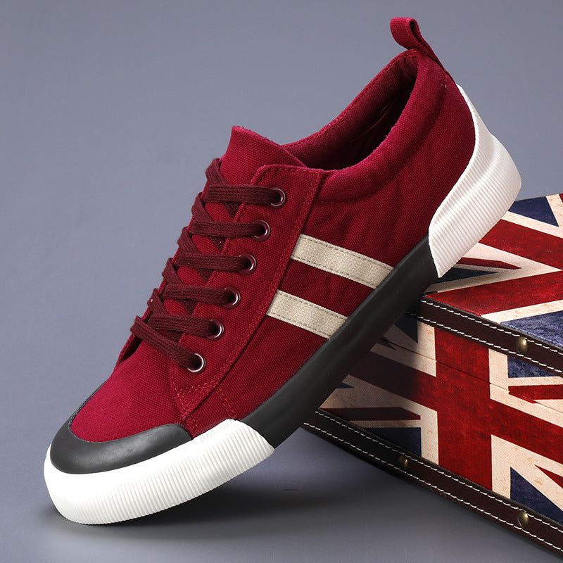 Men's Canvas Shoes Lightweight Breathable All-match Low Top