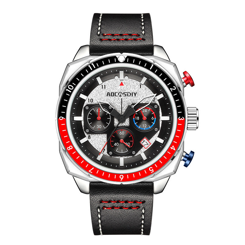Sports And Leisure Multifunctional Luminous Waterproof Quartz Watch