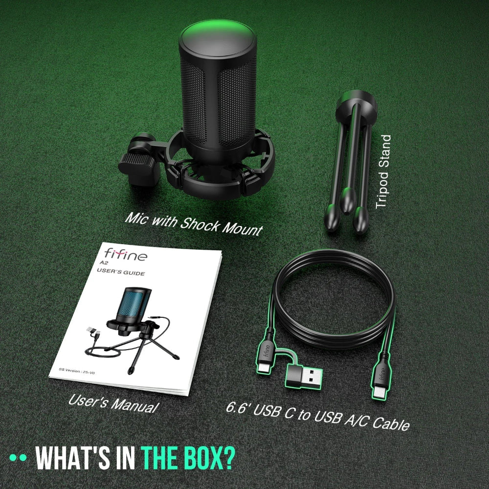 RGB Gaming Microphone with Tripod