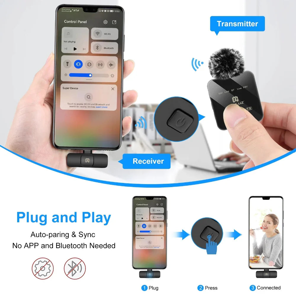 High Quality 2.4G Wireless Microphone 2 Pcs set