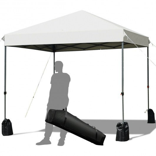 8'x8' Outdoor Pop up Canopy Tent  w/Roller Bag-Blue