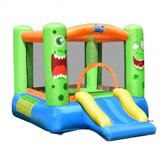 Inflatable Bounce House Jumper Castle Kid's Playhouse with Long Slide