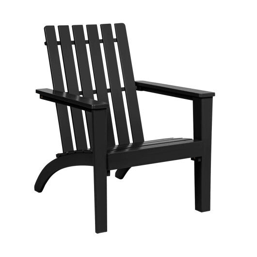 Outdoor Durable Patio Acacia Wood Adirondack Lounge Armchair-Natural
