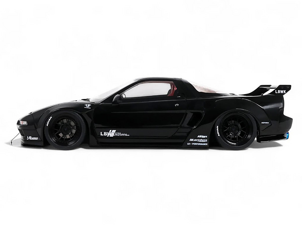 2020 Honda NSX (NA1) LB-Works Black with Red Interior Limited Edition to 2000 pieces Worldwide 1/18 Model Car by Otto Mobile