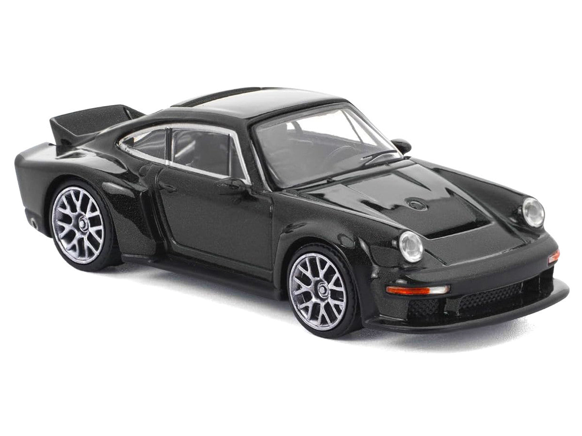 Singer DLS Turbo Black Metallic 1/64 Diecast Model Car by Pop Race