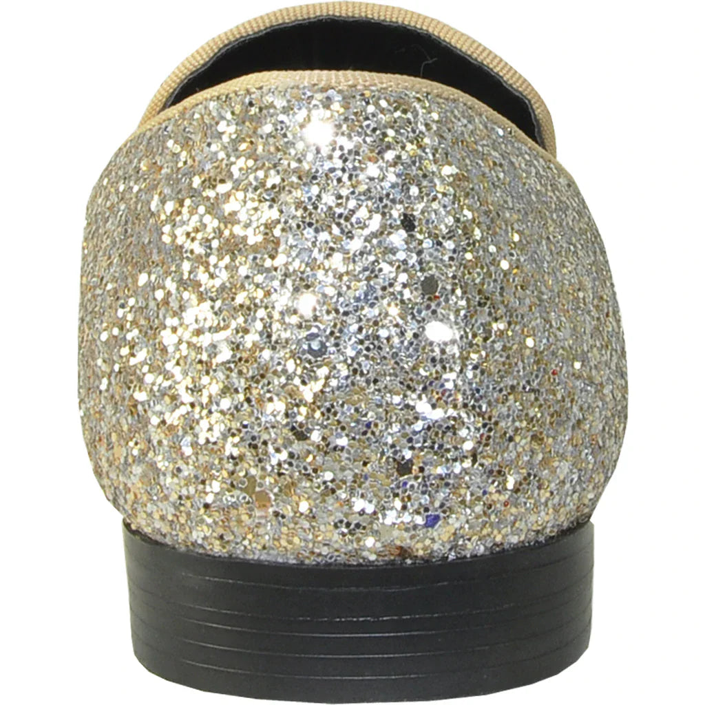 "Bravo" Gold Glitter Tuxedo & Prom Shoes