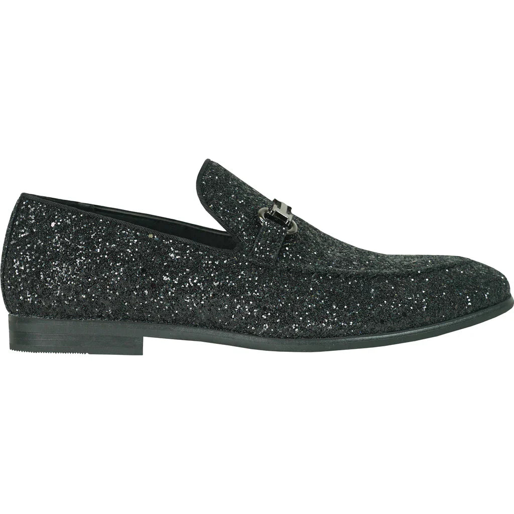 "Bravo" Black Glitter Tuxedo & Prom Shoes