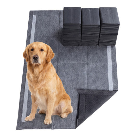 35.5" x 24" Charcoal?Dog Pee Pads 6-Layer for Dogs-Black