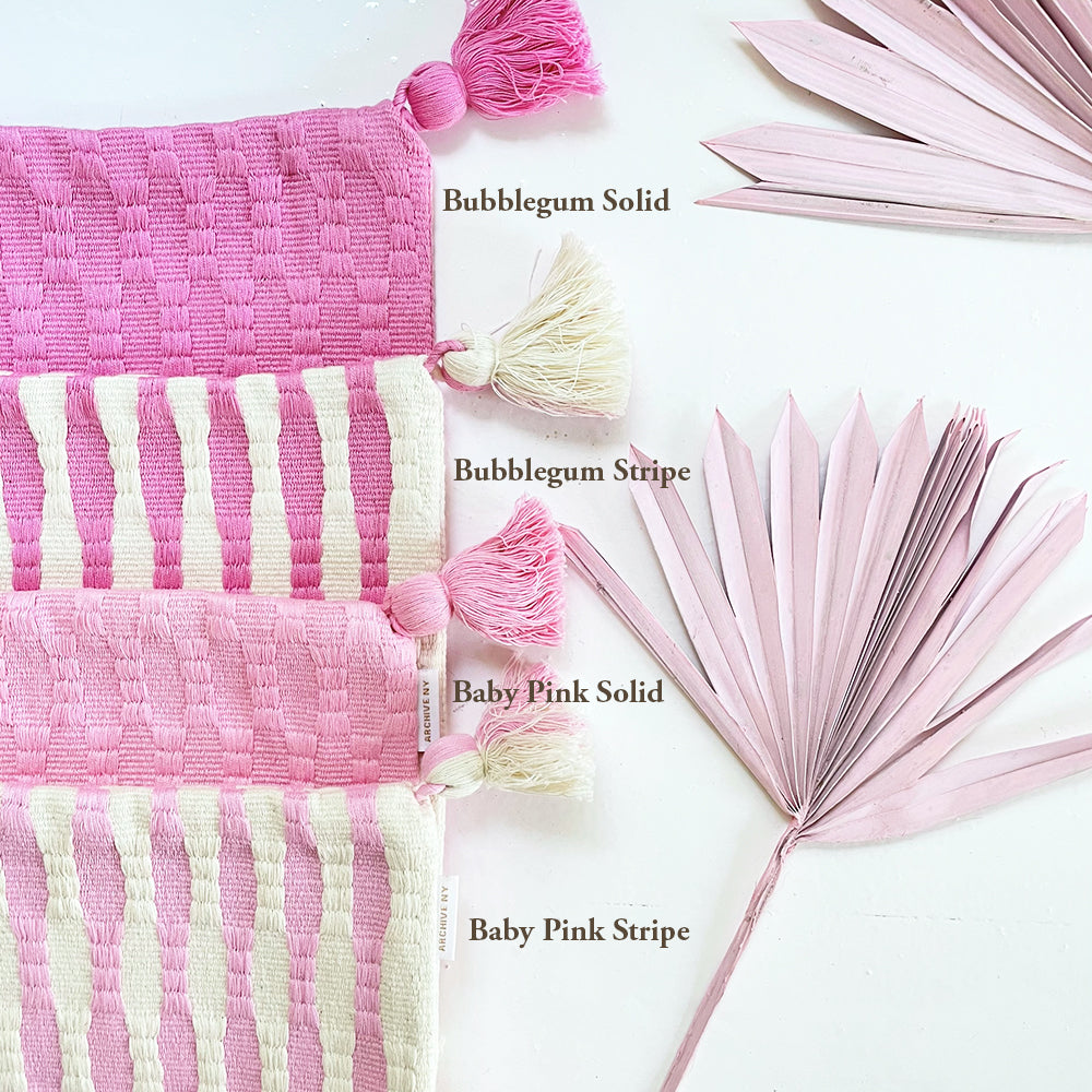 Antigua Pillow - Bubblegum Pink Striped