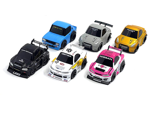 "QubeCarz" Series #1 Set of 6 pieces 1/64 Diecast Model Cars by Mini GT