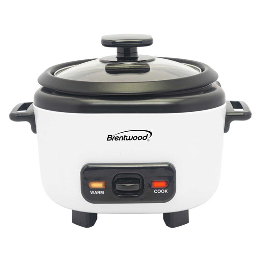 Brentwood 6-Cups Cooked Rice Cooker in White