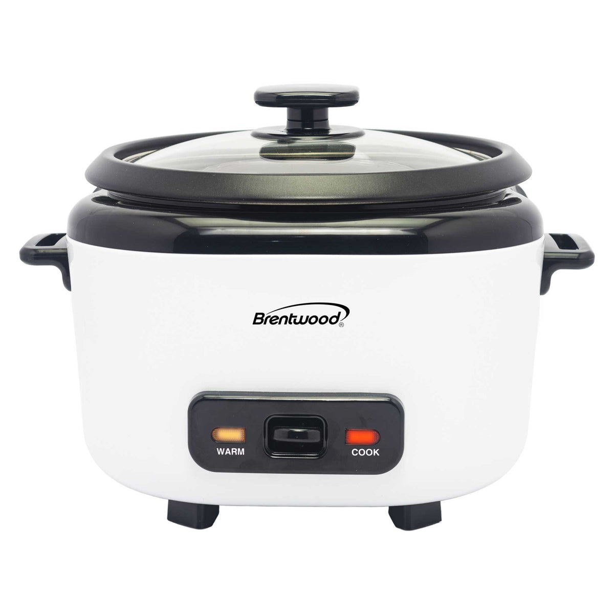 Brentwood 10-Cups Cooked Rice Cooker in White with Steam Tray