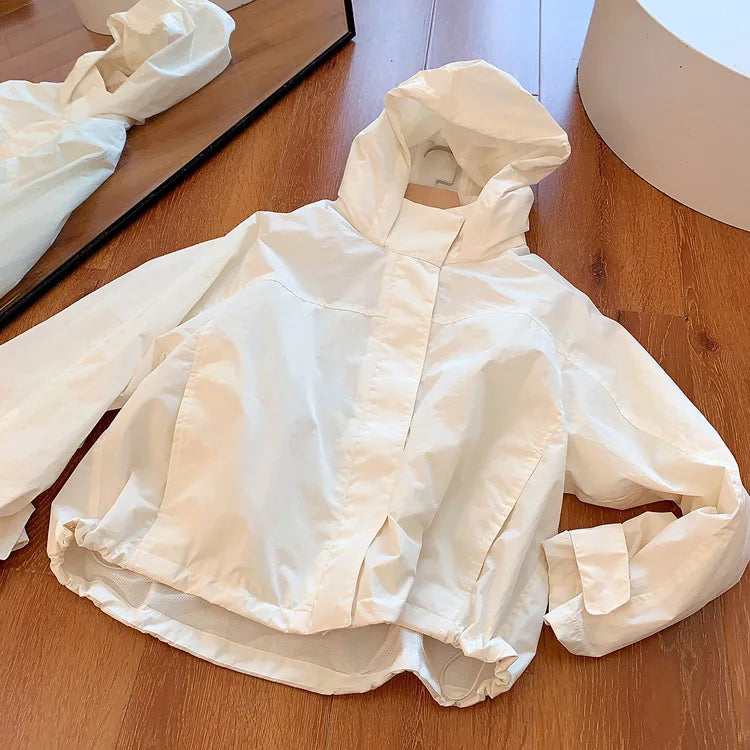 Mumaroho 2026 Autumn Winter Women Windbreaker Jacket Windproof Solid Long Sleeve Outdoor Sport Hooded Thin Coat Jacket For Women