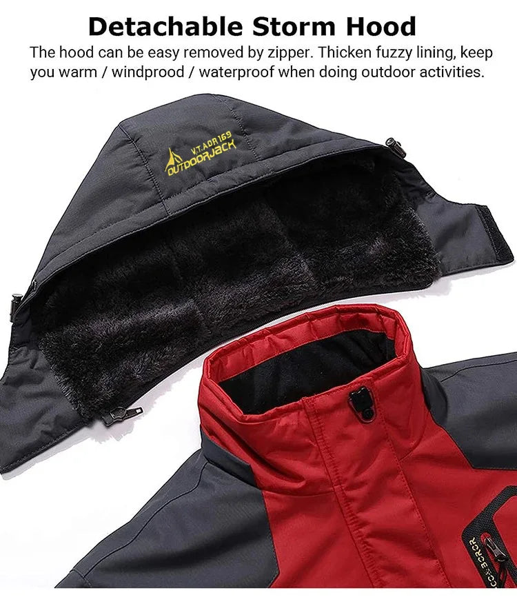 Men's Winter Parkas Outdoor Jacket Thicken Fleece Warm Waterproof Windbreaker Ski Jackets Climb Men Thick Coat Hot Sale