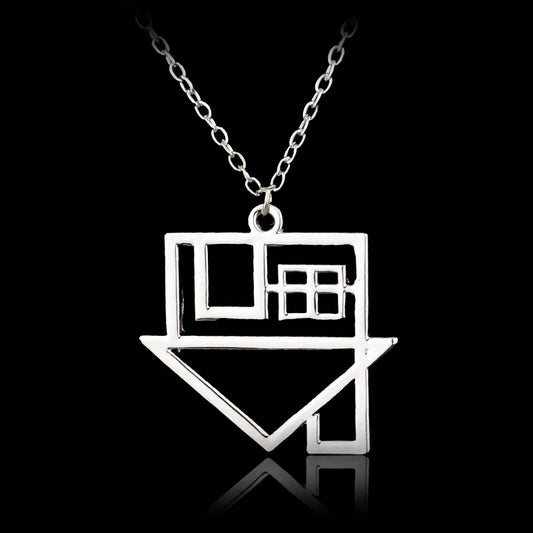 Hip Hop Rock Style Hollow House Pendant Necklace Punk Creative Trend Men Sweater Chain Fashion Clothing Jewelry Accessories Gift