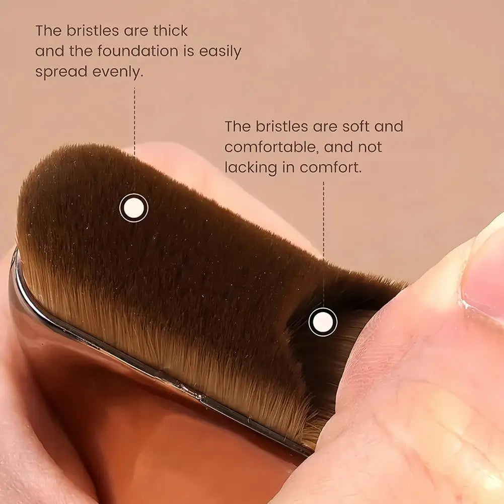 Pillow-Shaped Foundation Makeup Brush | Flat & Wide Head with Ultra-Soft Synthetic Bristles for Streak-Free, Fast Application
