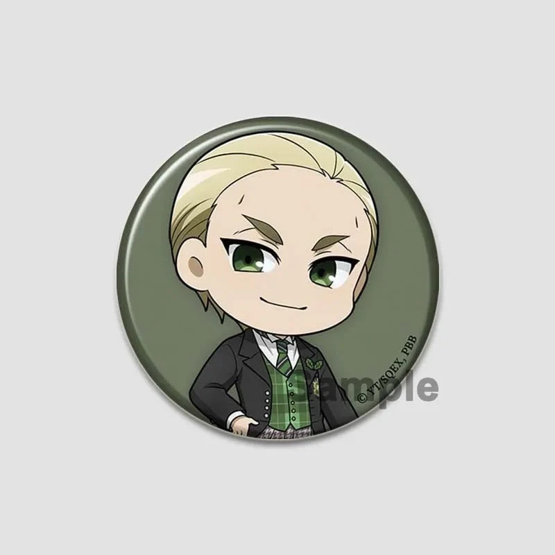 58MM Cartoon Comics Black Butler Creative DIY Badge Tinplate Plastic Pins Button Brooches for Backpack Accessories Jewelry Gifts
