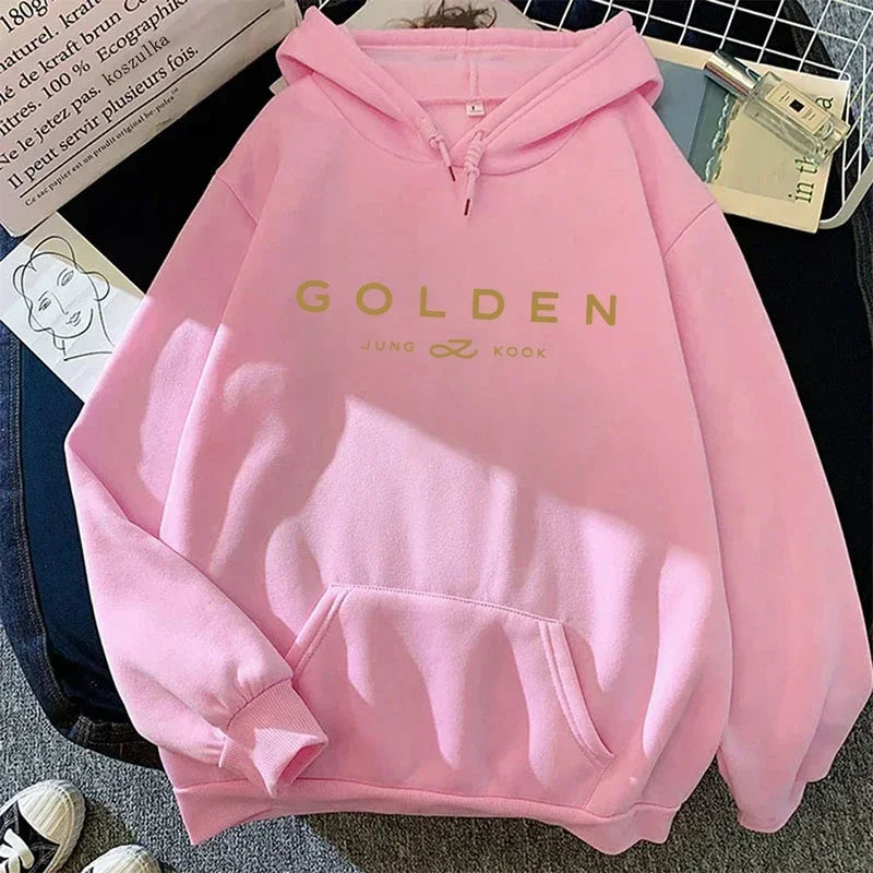 K-pop Printed Hoodies for Woman Jungkook Fans Hooded Sweatshirts Fall Winter Female Home Outdoor Comfort Casual Fashion Pullover