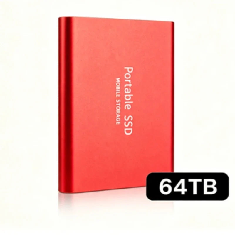 Portable External SSD, 1TB-16TB Large Capacity USB3.1 High Speed Solid State Drive, Lightweight Storage for Laptop, Desktop, Mac