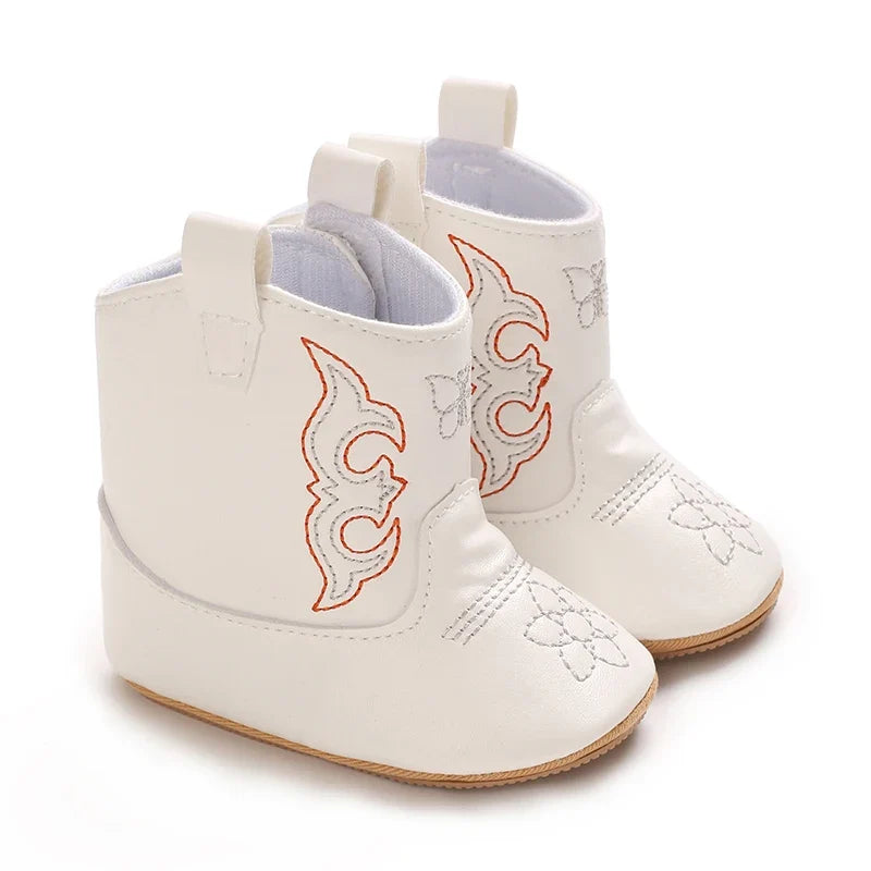 Baby Boys Girls Winter Boots 0-12 Months Western Denim First Walkers Warm Casual Fashion