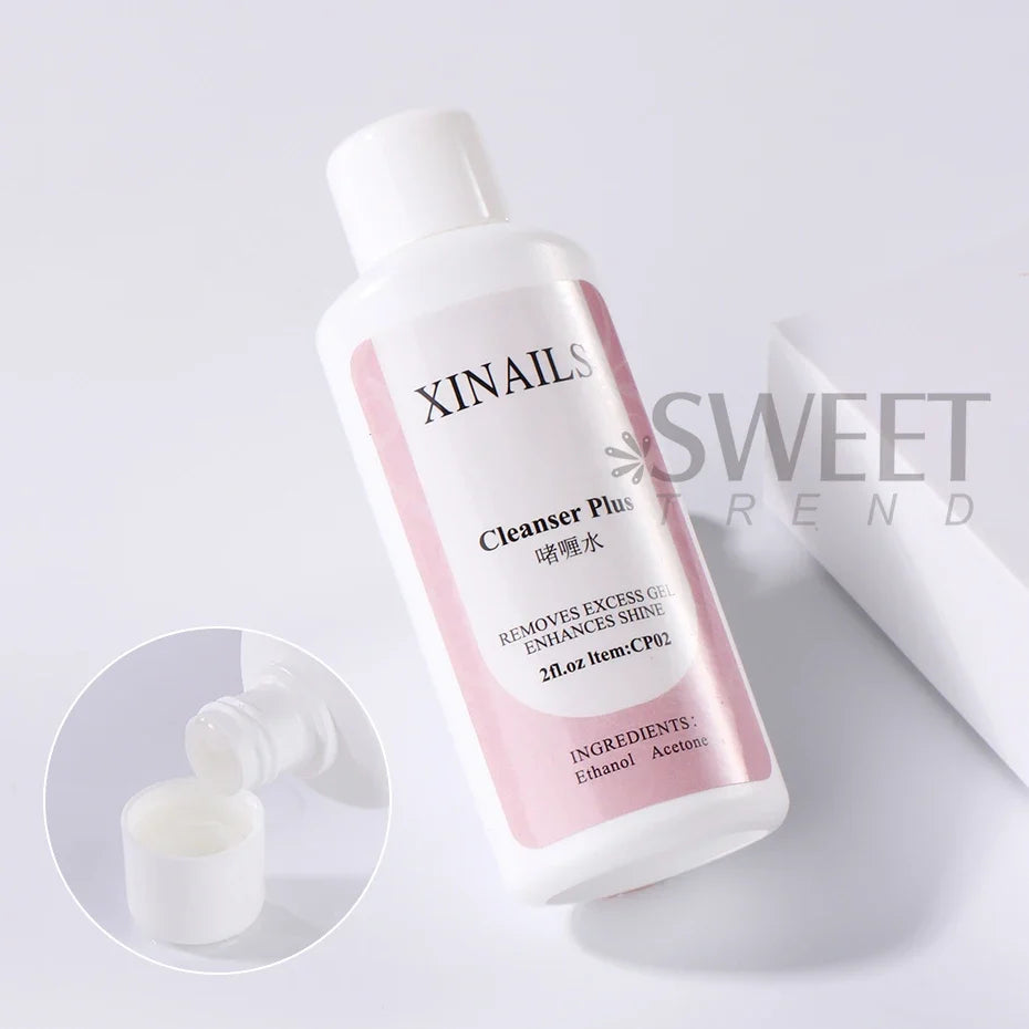 1Bottle Nail Degreaser Liquid Surface Sticky Layer Gel Polish Excess Remover Acetone Nail Extension Auxiliary Nail Cleaner Plus