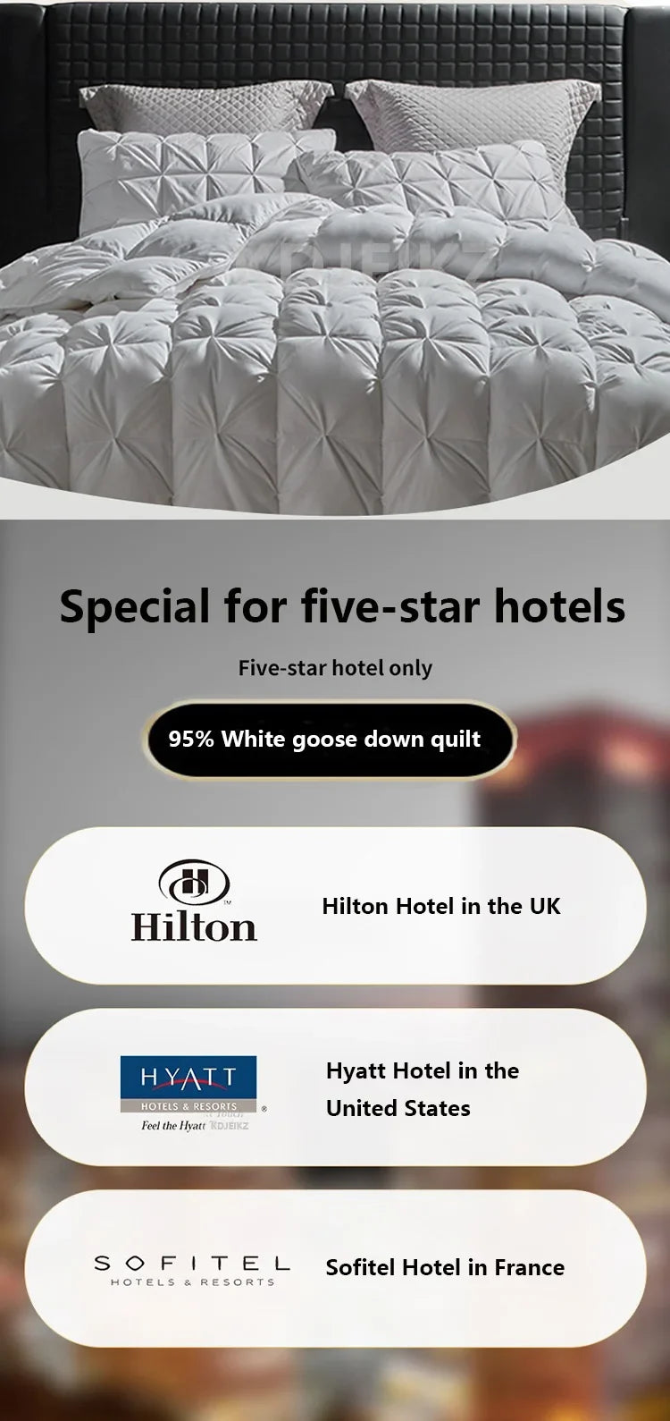 Luxury 100% White Goose down Comforter Winter Warm Duvet Extra Large Double Single Lightweight 3D Bread Design Pleated Edge