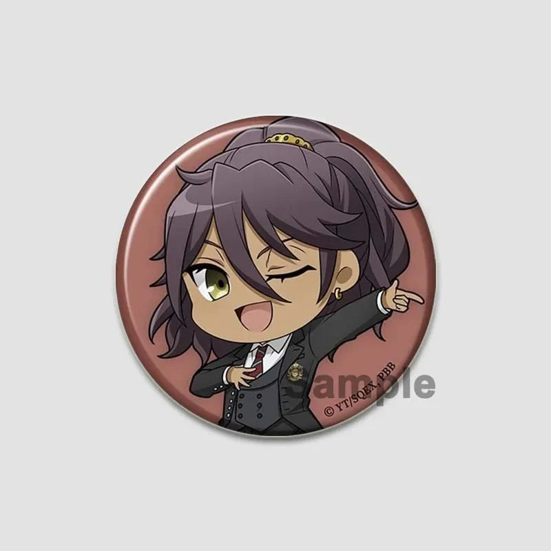 58MM Cartoon Comics Black Butler Creative DIY Badge Tinplate Plastic Pins Button Brooches for Backpack Accessories Jewelry Gifts