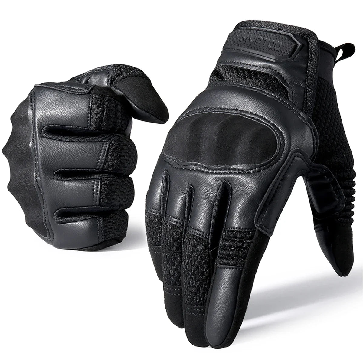 Touchscreen PU Leather Motorcycle Gloves Racing Pit Bike Riding Motorbike Moto Motocross Enduro Non-slip Protective Gear Men