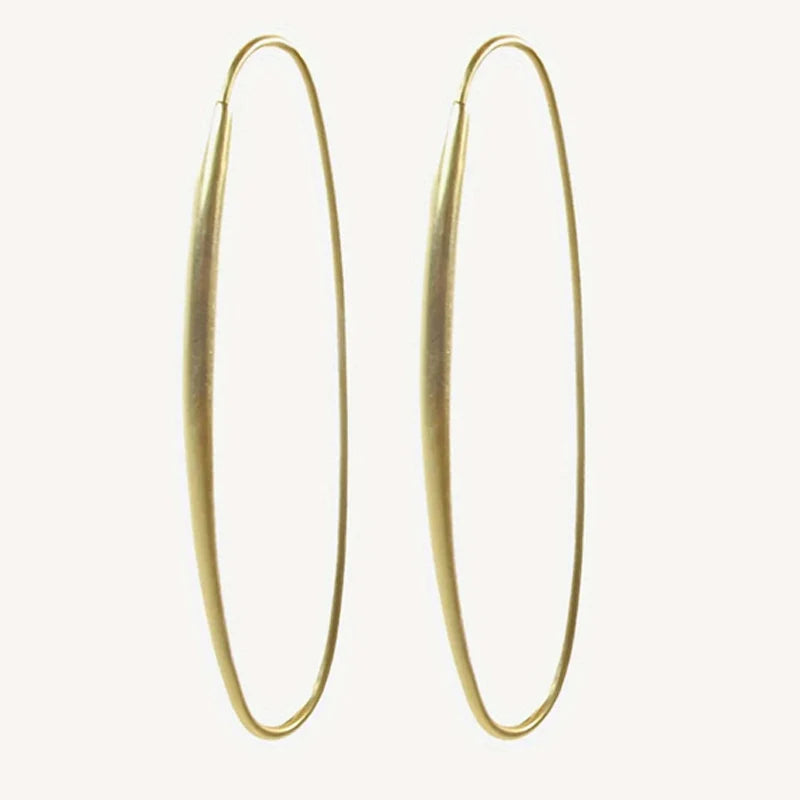 Minimalist Gold Color Dangle Women's Earrings Geometric Oval Party Daily Wear