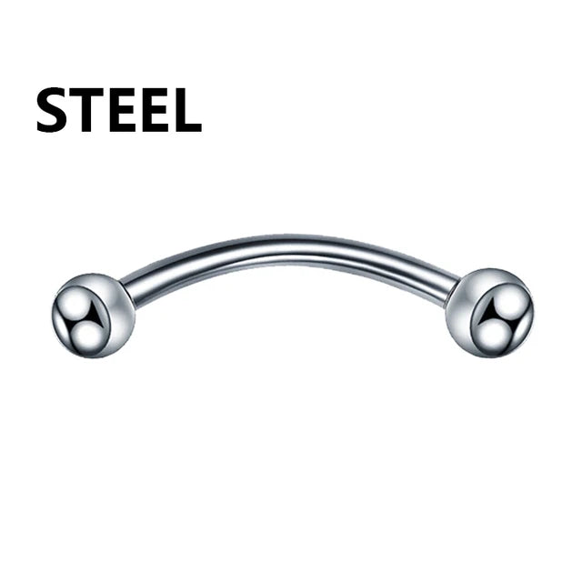 1PC metal Horseshoe Fake Nose Ring C Clip Septum Lip stainless steel Real Piercing Nose Rings Hoop For Women Men Jewelry