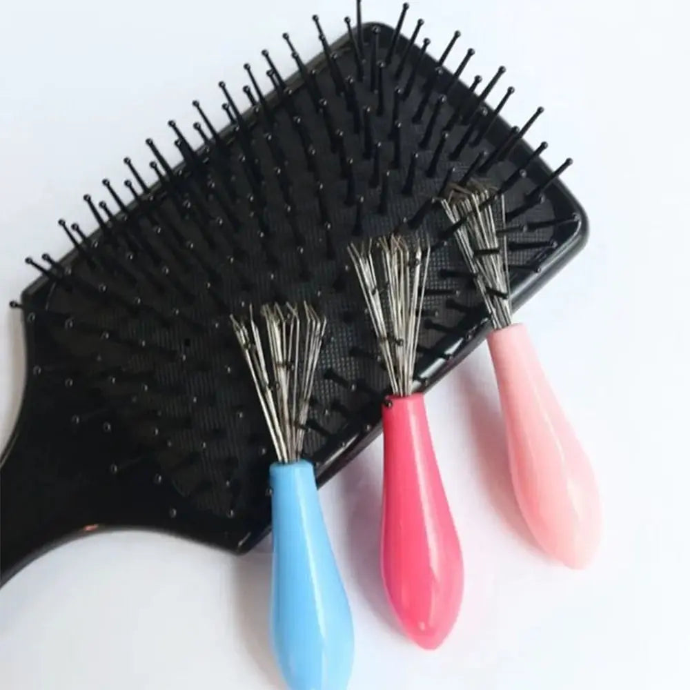 1PC Comb Hair Brush Cleaner Plastic Handle Cleaning Brush Remover Embedded Beauty Tools Cleaning Products Cleaning Supplies