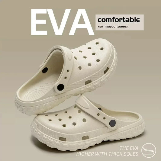 2026 Summer Hollow Out Closed Toe Non-slip Sandals Soft Bottom Sandals Men Lightweight Thick-soled Garden Shoes