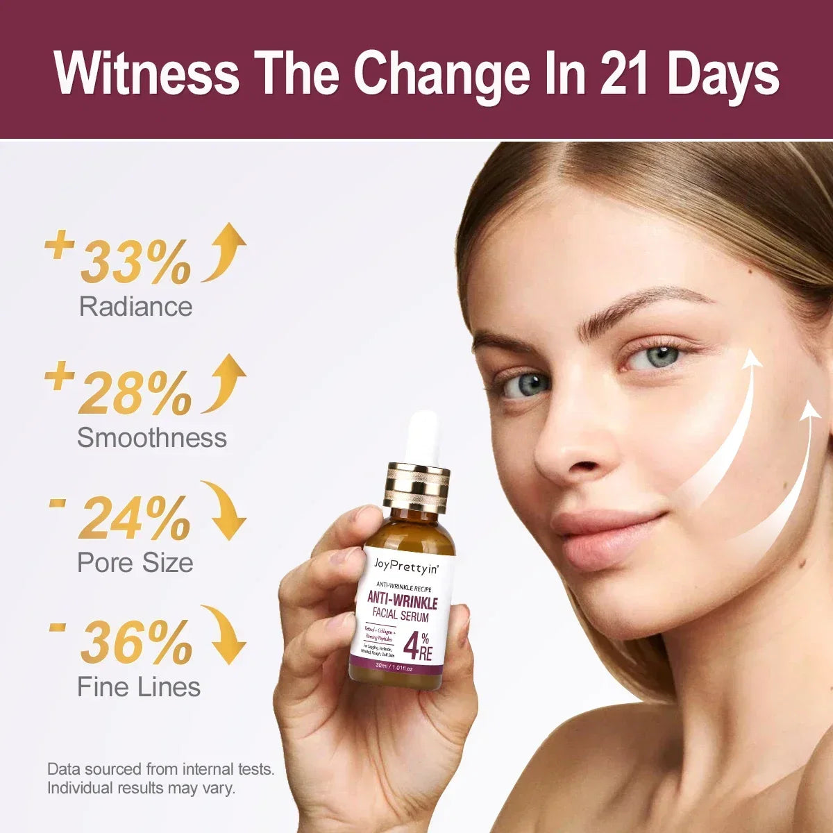 Retinol facial essence smoothes, moisturizes, reduces fine lines, tightens and nourishes essence