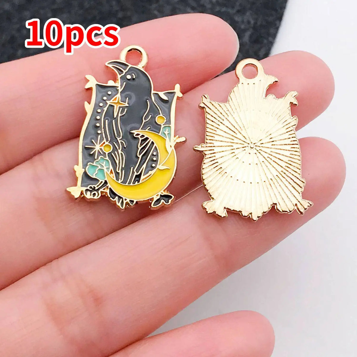 Mix 10/20 pcs of Alloy Enamel Halloween Charms Pendants, Suitable for DIY Necklace, Earring, Keychain Jewelry Making Accessory.