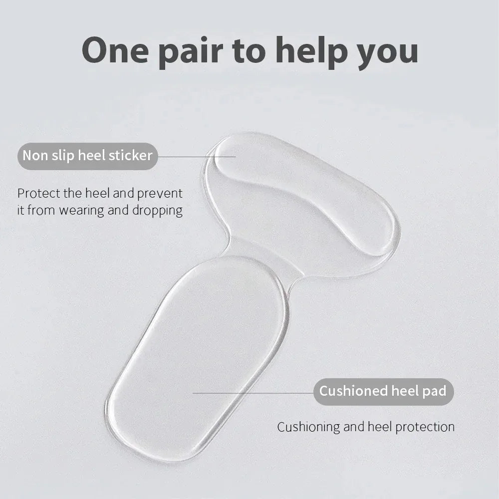 Soft Silicone Heel Grips Anti-Chafing Heel Protectors Cushion Pads for Women High Heels Comfortable Half Size Shoe Inserts
