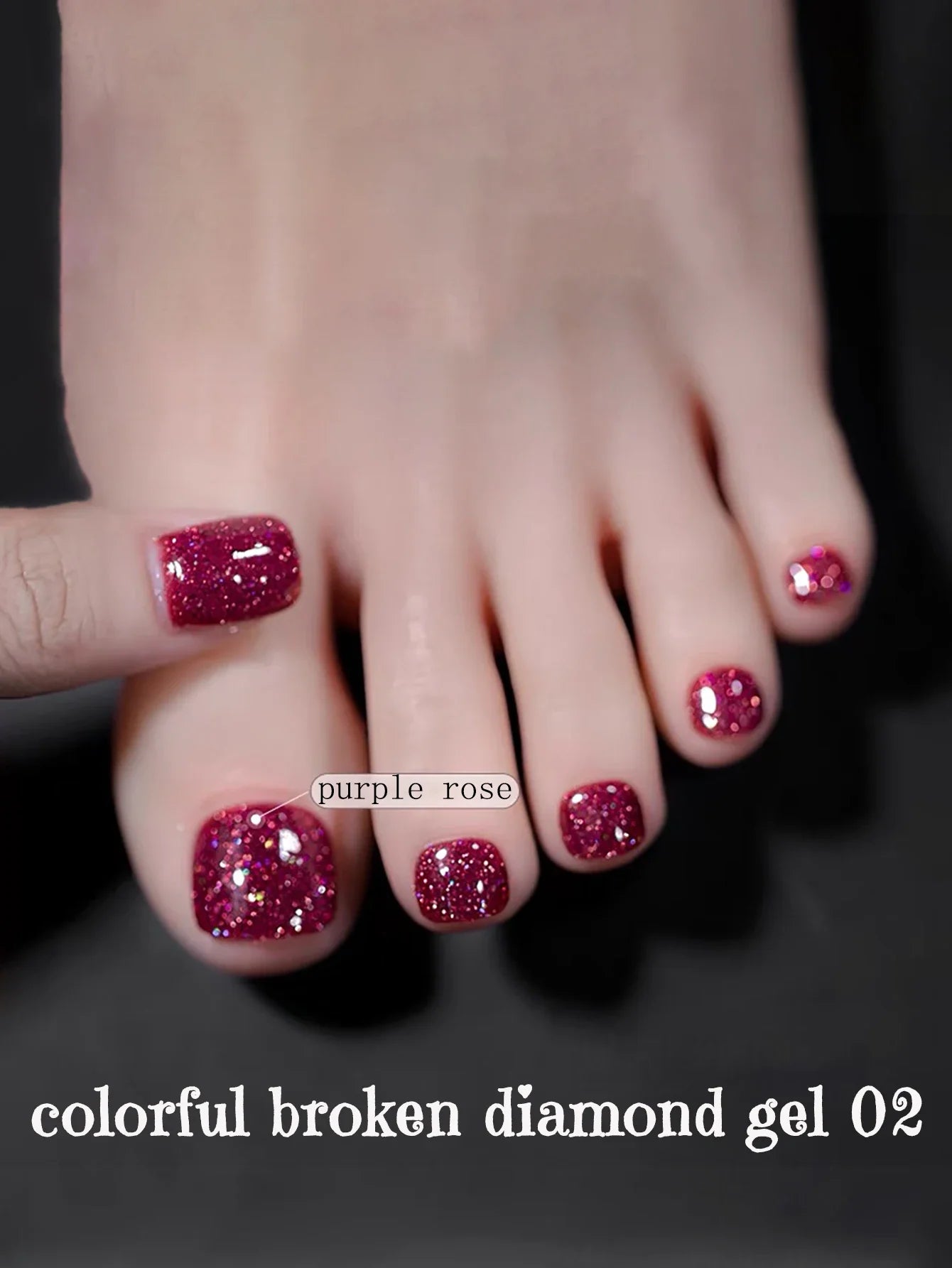 SHAKA 1-8pcs Popular Versatile Whitening Pink Green Blue Bling Gel Super Glitter Water Light Broken Diamond Gel Nail Polish