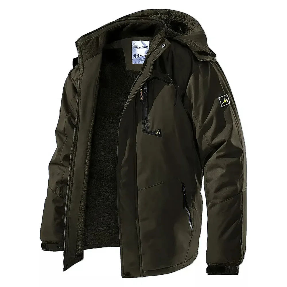 Men's Winter Parkas Outdoor Jacket Thicken Fleece Warm Waterproof Windbreaker Ski Jackets Climb Men Thick Coat Hot Sale