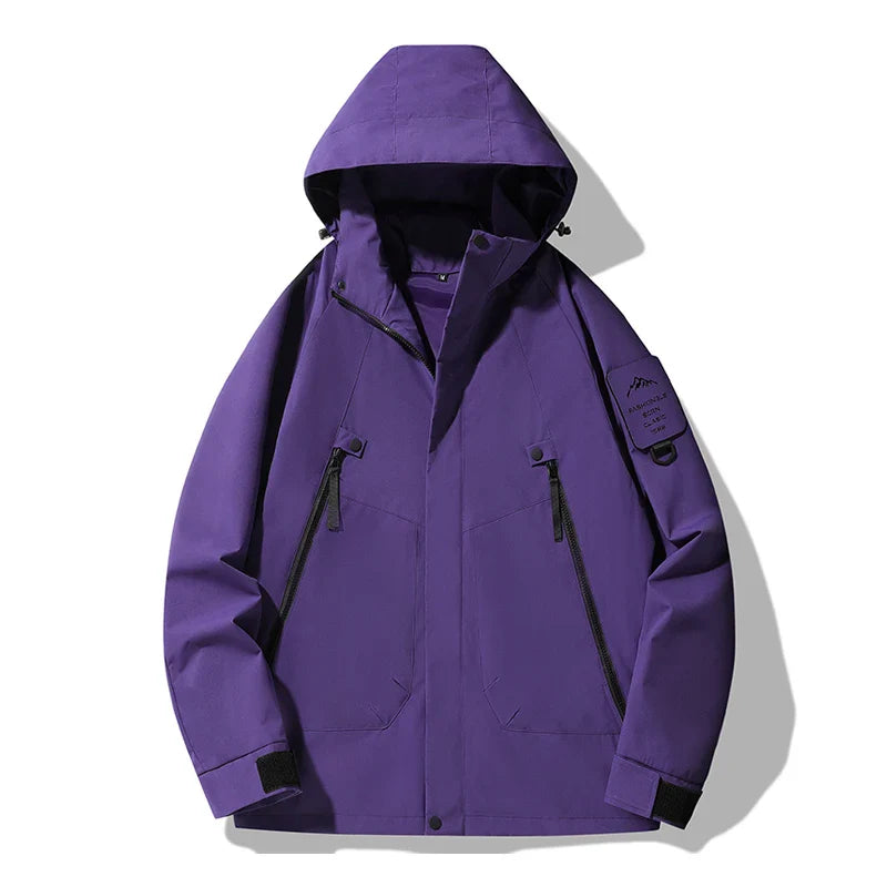 JNLN Women's Men's Waterproof Jacket Climbing Hiking Camping Trekking Windbreaker Unisex Outdoor Windproof Rain Coat Antifouling