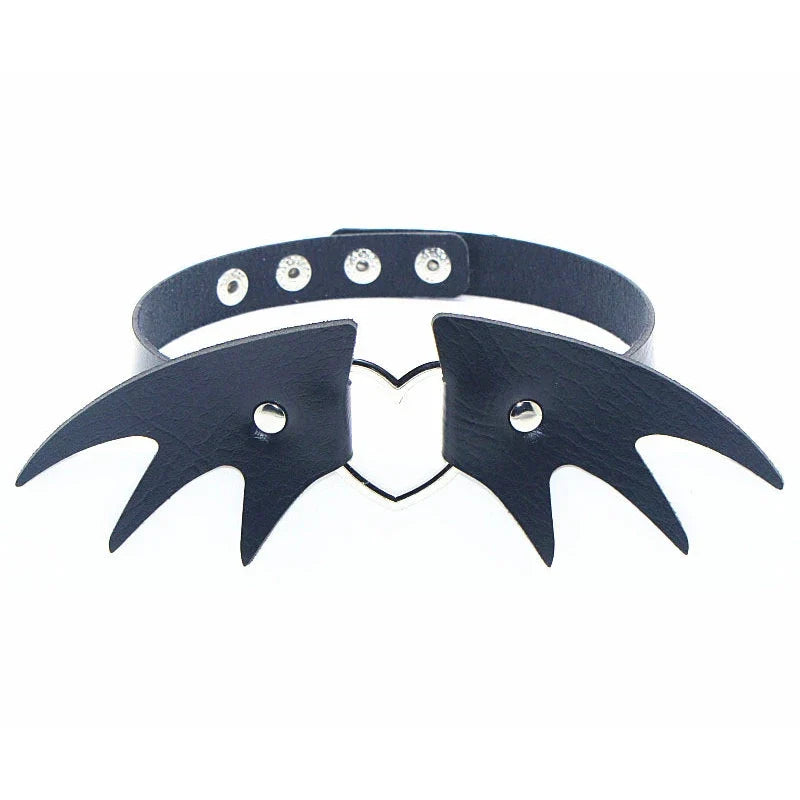 Black PU Leather Punk Choker Collar Necklace with Rivets Gothic Femme Jewelry for Party Club Sexy Goth Pendientes