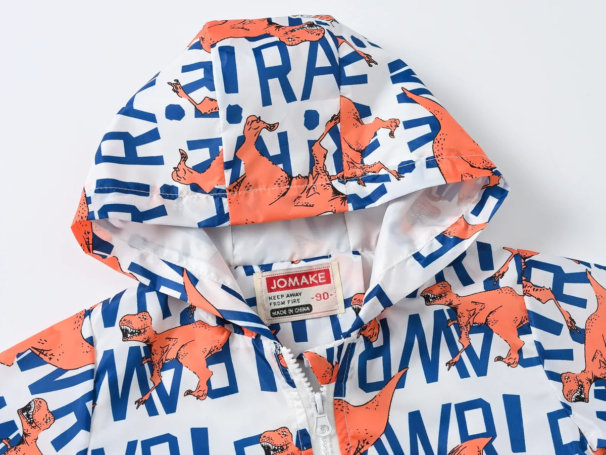 Spring and Autumn hooded thin jacket, fashionable and versatile, suitable for boys aged 1-7